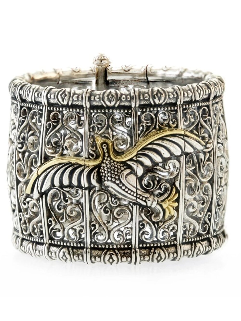 Konstantino Women's Metallic Paradise Sterling & 18K Gold Wide Bracelet